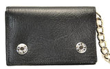 Black Leather Chain Wallet