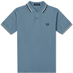 Fred Perry Polo Fog Blue / Black / Snow