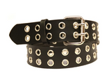 Double Eyelet Leather Belt