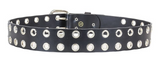 Double Eyelet Leather Belt