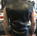 Mens Black Vegan Leather Vest