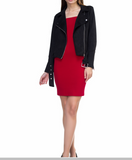 Black Faux Suede Moto Jacket