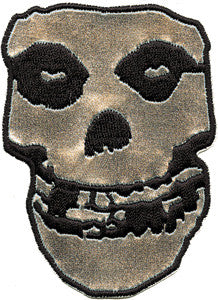 Misfits Silver Skull Woven Back Patch - DeadRockers