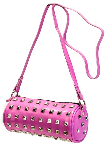 Rollin' Round Pink Studded Bag