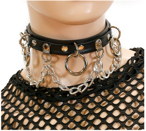 Black Bondage Chain Choker