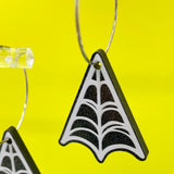 Spiderweb Acrylic Hoop Earrings