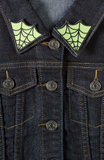 Green Spiderweb Collar Patch Set