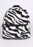 Fuzzy Zebra Mini Back Pack